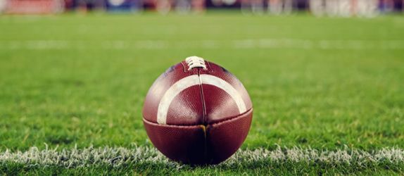 a football on a field